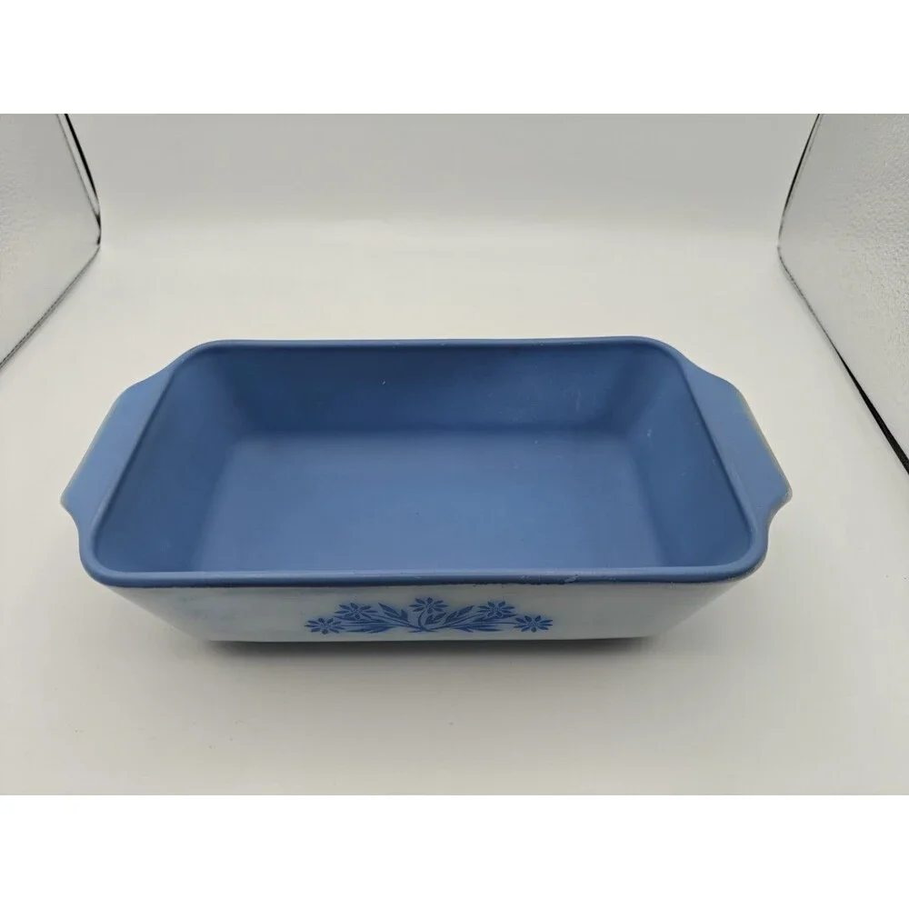 Fire King Loaf Pan Blue Cornflower 1 Qt Anchor Hocking USA Bakeware Vintage 441